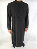 Simple Plain Black Saudi Thobe