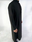 Simple Plain Black Saudi Thobe