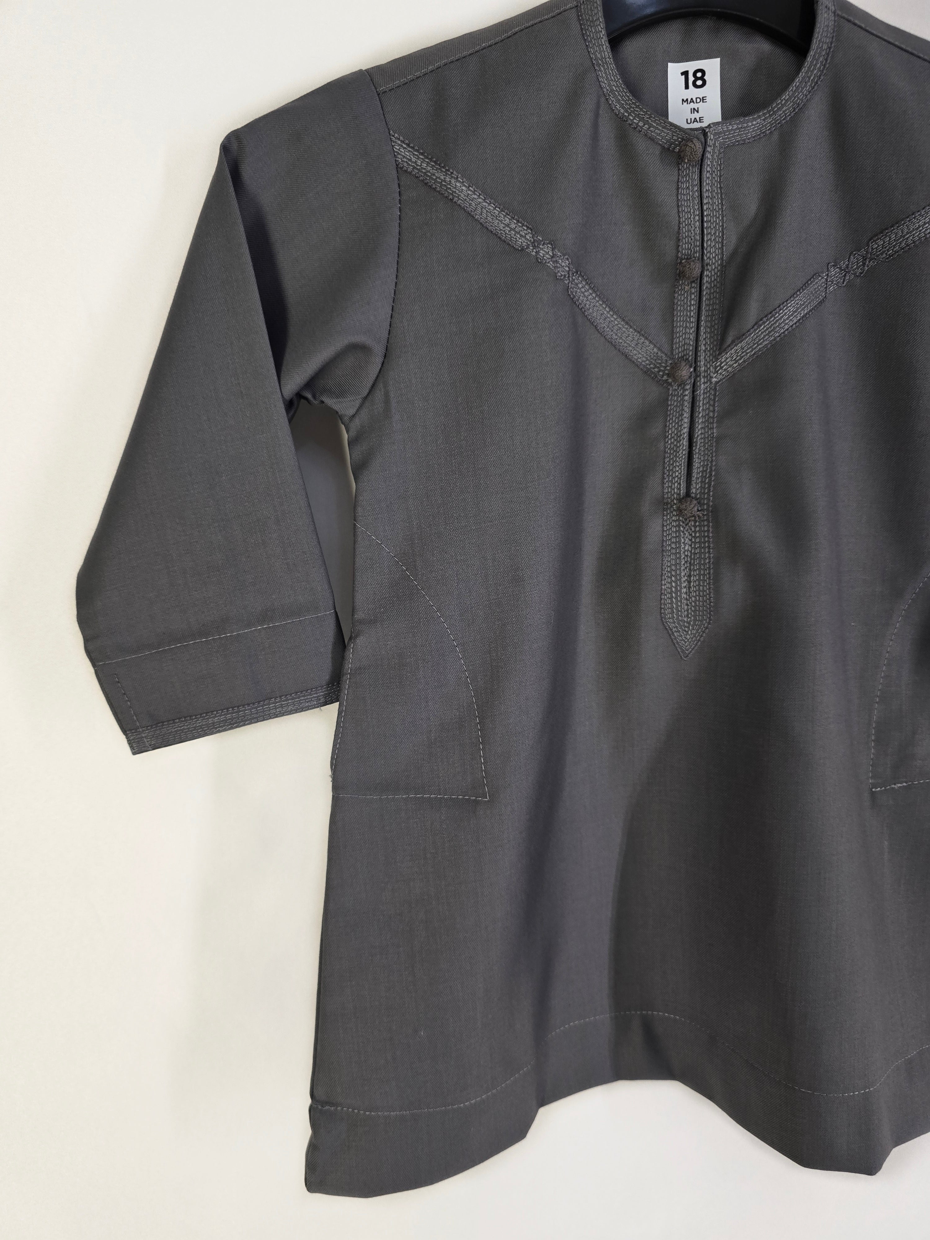 Kids Grey Omani Thobe