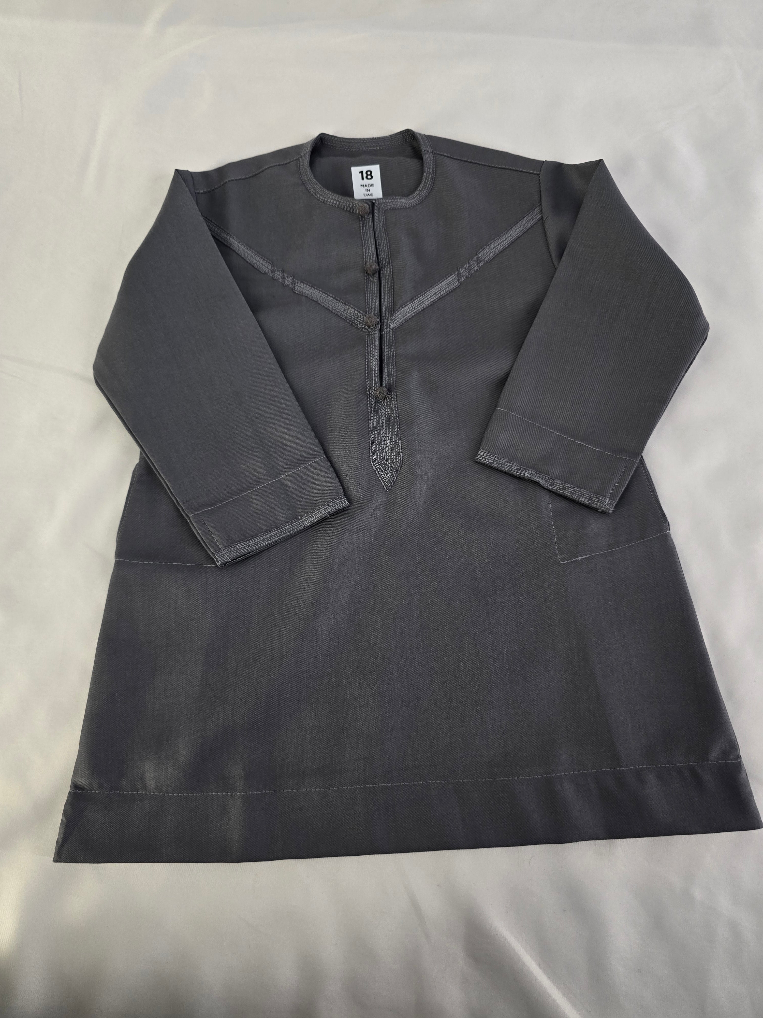 Kids Grey Omani Thobe