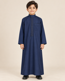 Boys dark blue thobe in sizes 34–50