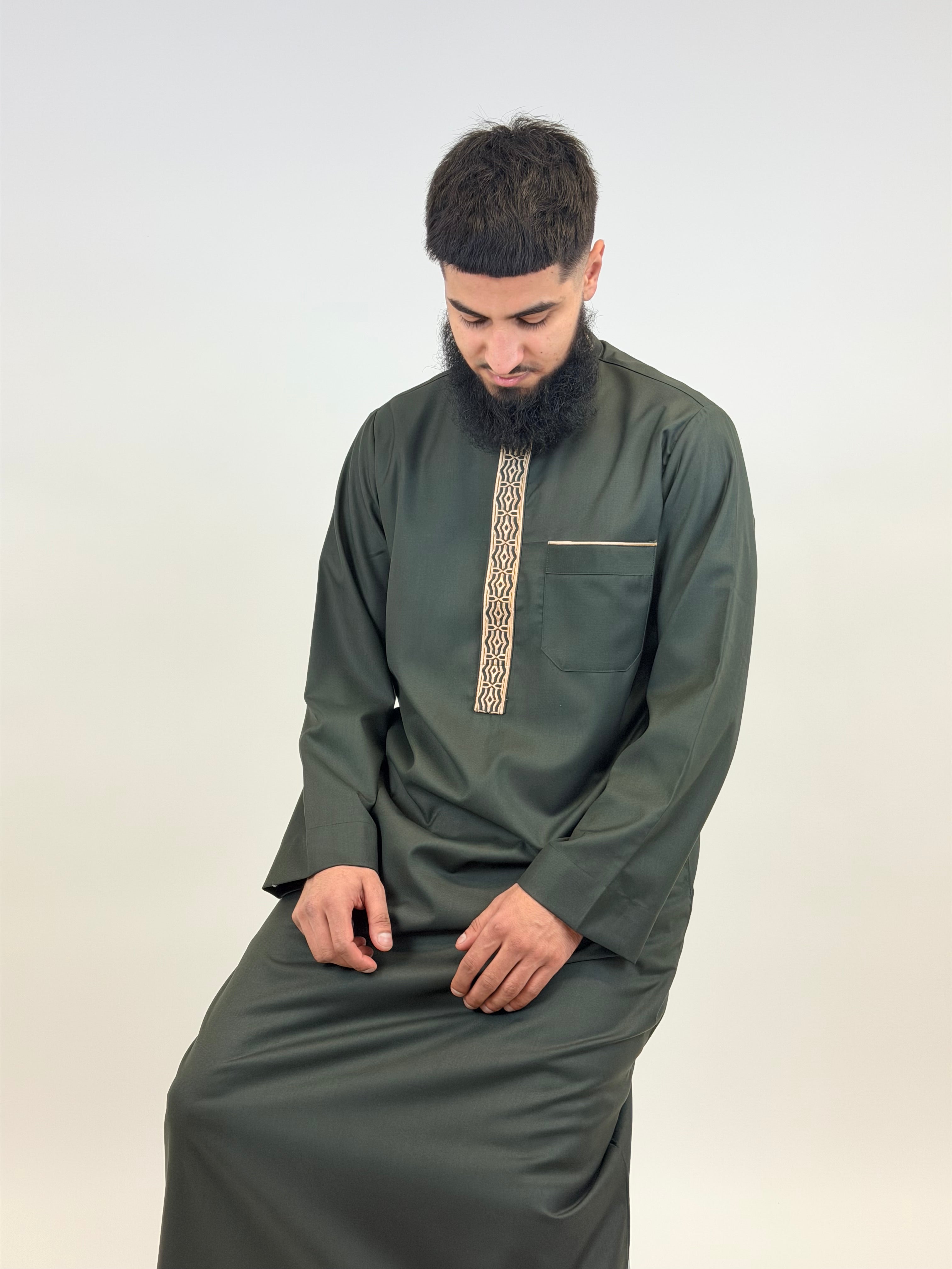 Dark Green Saudi Thobe