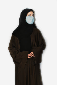 Chocolate Brown Open Abaya