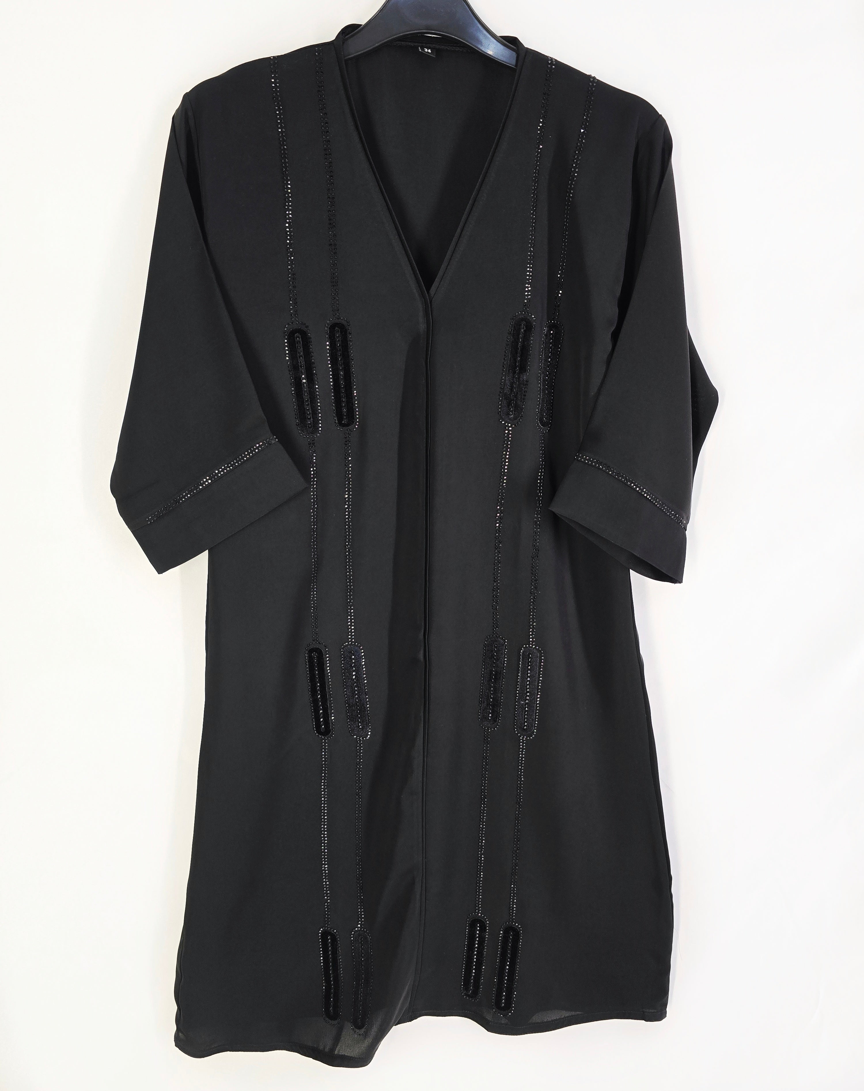 Simple Black children's abaya