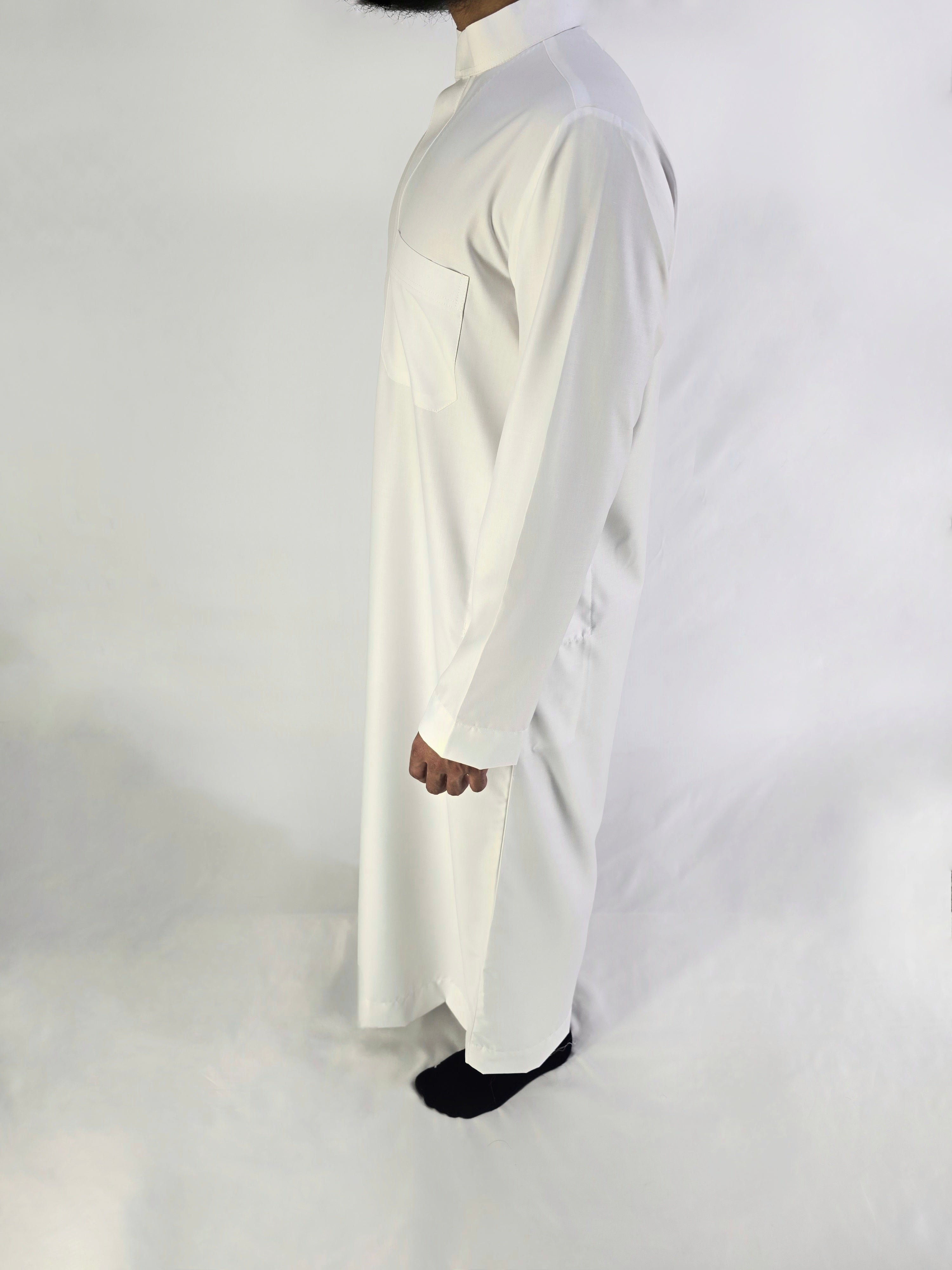 Simple Plain White Saudi Thobe