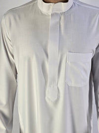 Simple Plain White Saudi Thobe