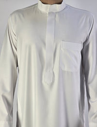 Simple Plain White Saudi Thobe