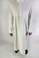 Simple Plain White Saudi Thobe