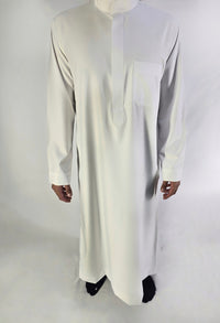 Simple Plain White Saudi Thobe
