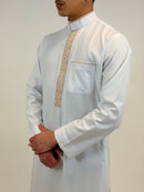 White and Gold Saudi Thobe
