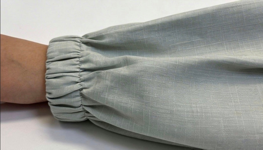 Beige Linen closed abaya