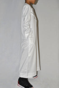 Boys white embroidered Omani thobe for Eid, Jummah and special occasions