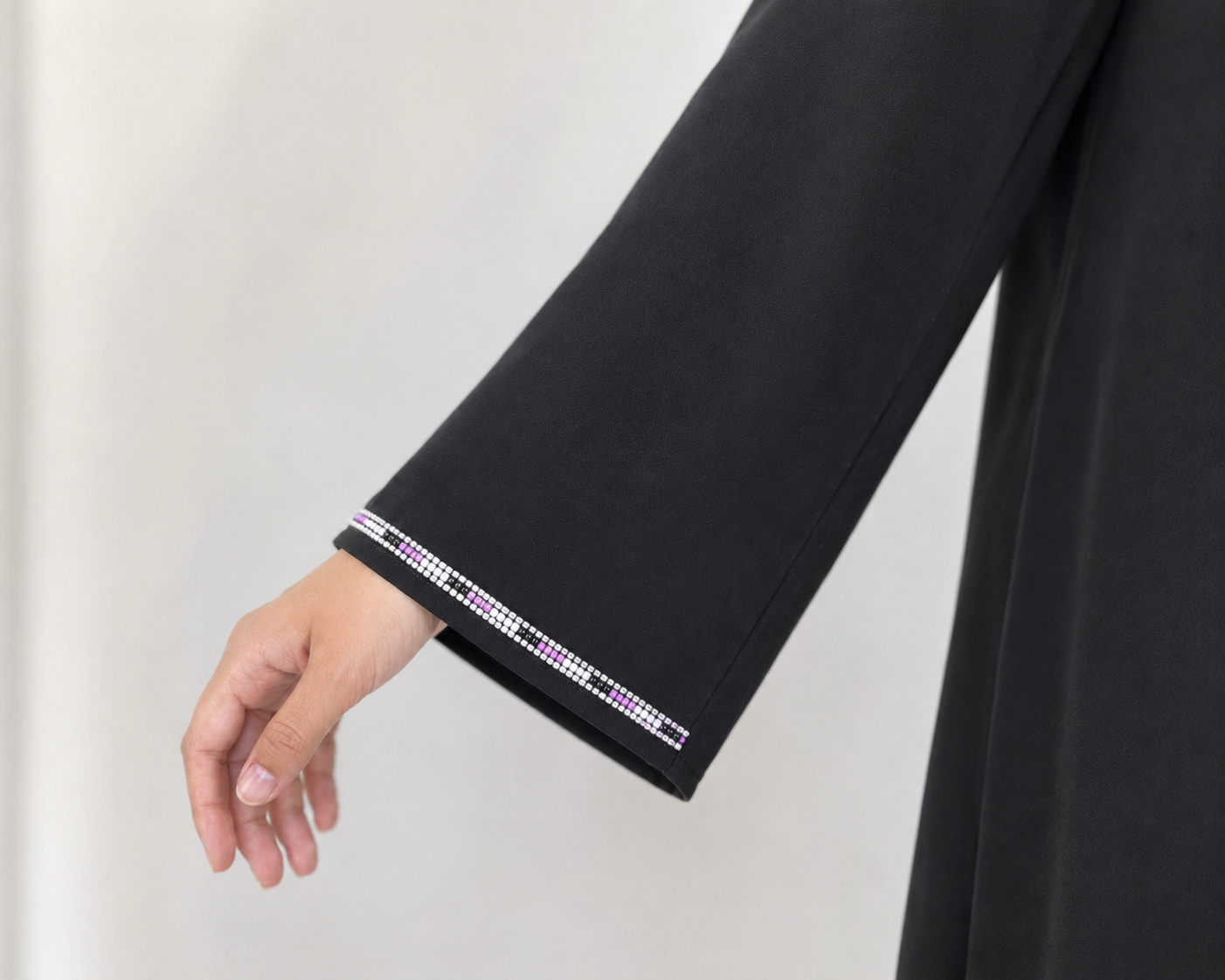 Simple Black abaya with gems
