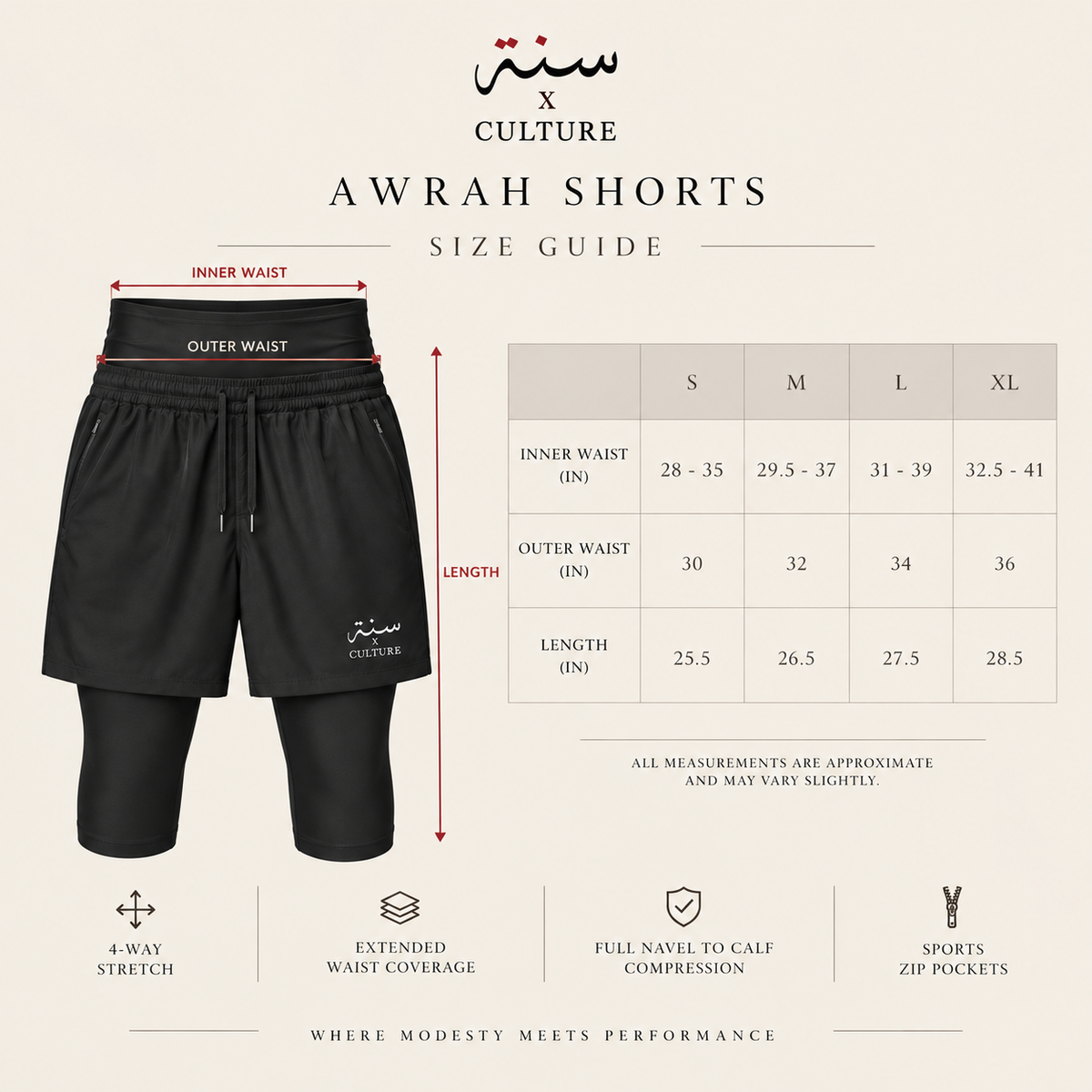 Black Awrah Shorts