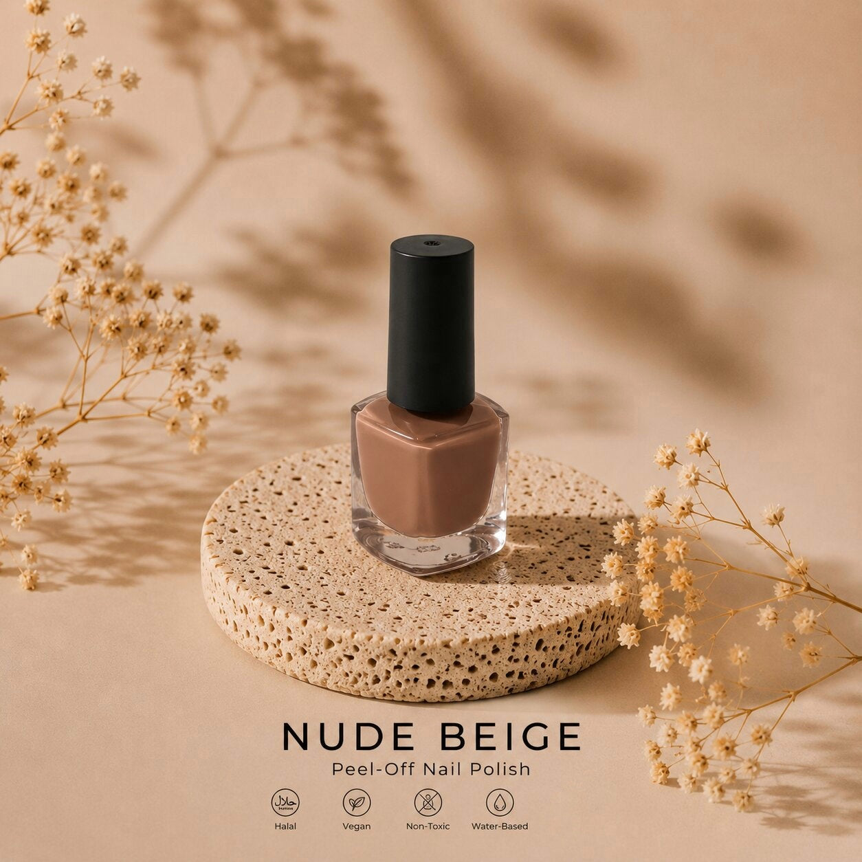 Nude Beige Sand Peel-Off Nail Polish