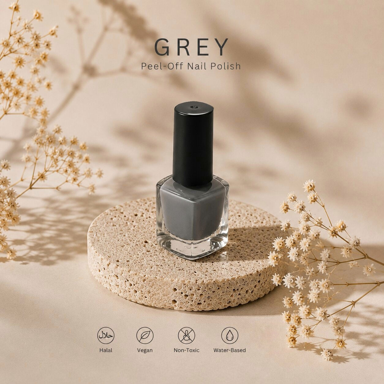 Dark Grey Peel-Off Nail Polish