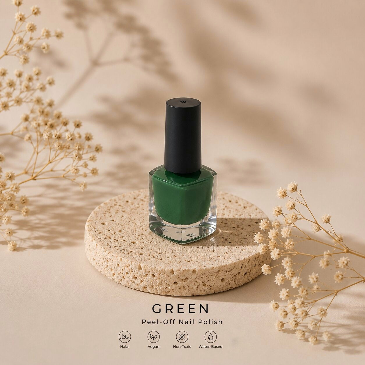 Green Peel-Off Nail Polish