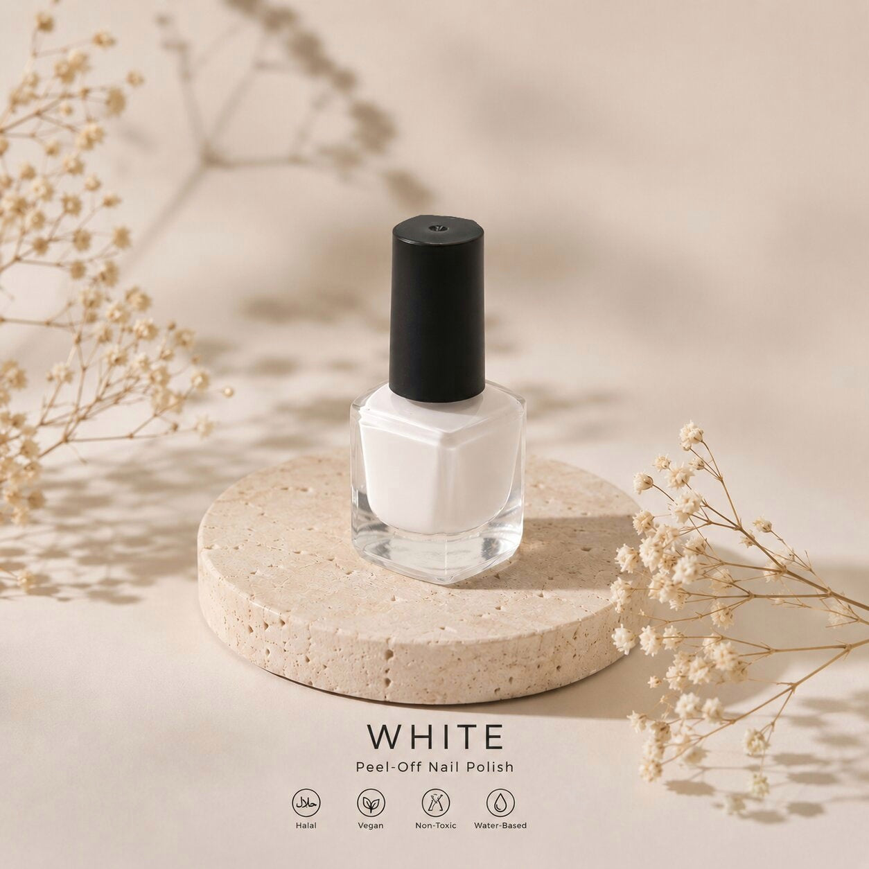 White Peel-Off Nail Polish