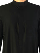 Simple Plain Black Saudi Thobe