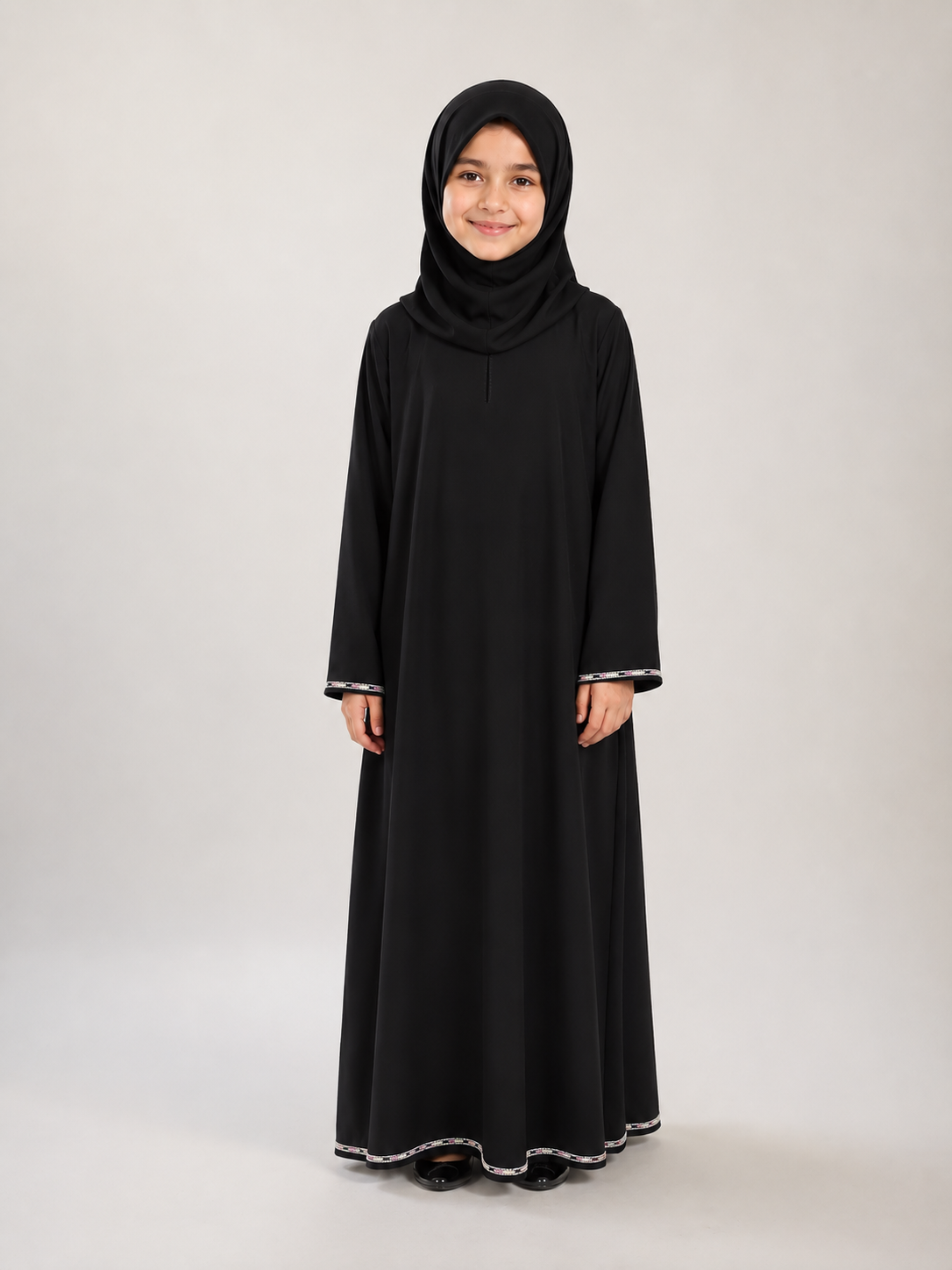 Simple Black abaya with gems