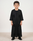 Simple Black children's abaya