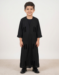 Simple Black children's abaya