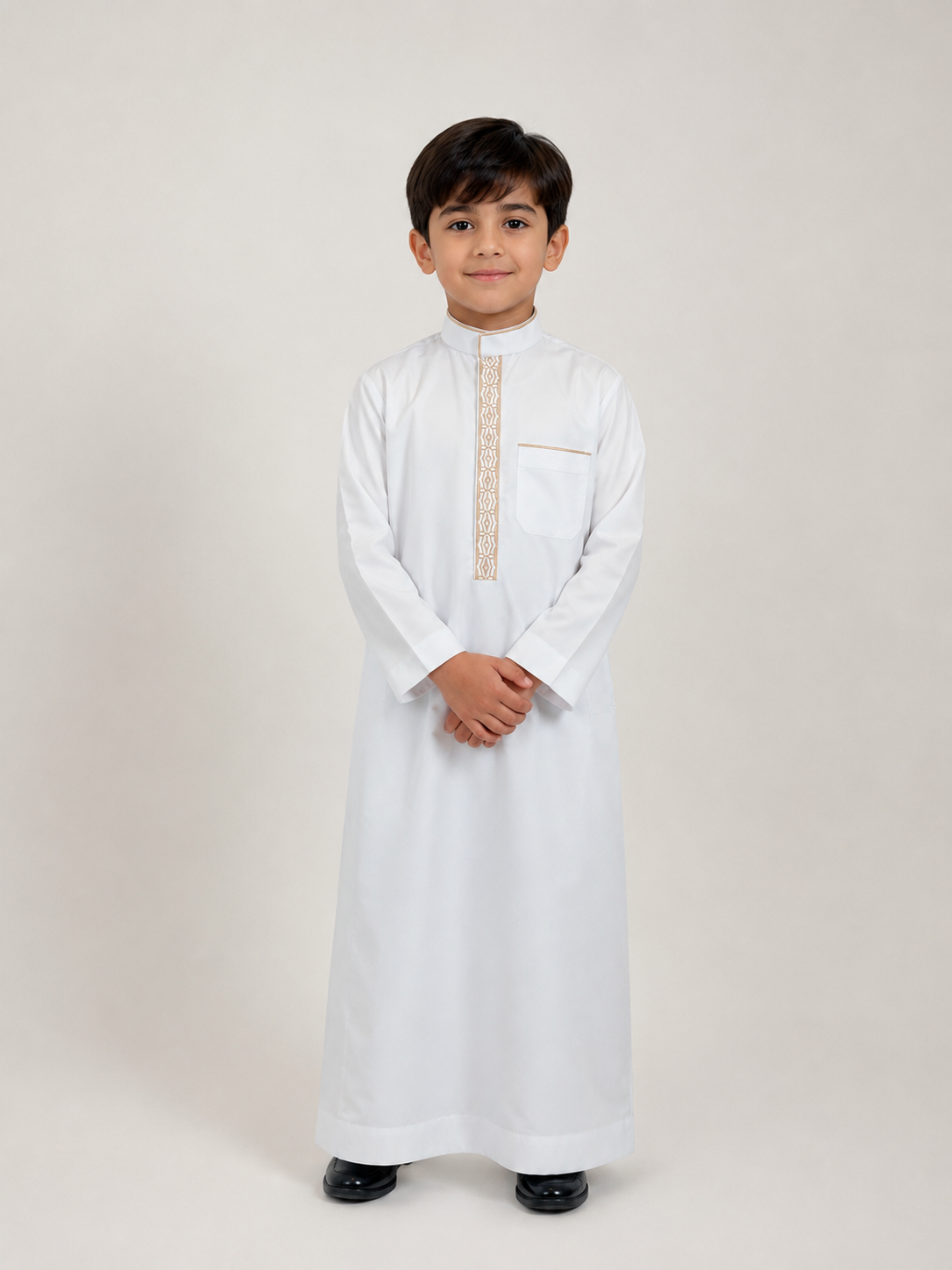 White and Gold Saudi Thobe